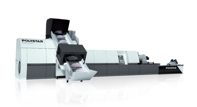 shredder integrated recycling machine processes difficult plastic waste